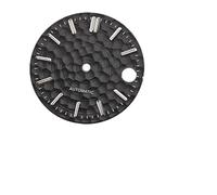 ZONABSQQ 28.5mm Watch Dial Fit for NH35 NH36 Movement Green Luminous Silver Nail Grey/Green/Blue/Pink/White/Black Dial(Silver Pink)