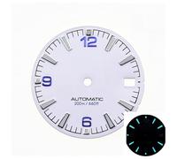 ZONABSQQ 28.5mm Watch Dial Nh35 with Green C3 Bright Luminous for Crown at 3 3.8 Clock SKX007 Nh35A Movement Mod Accessories(1-BGW9)