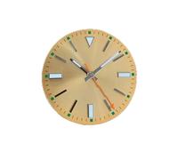 ZONABSQQ 29mm Watch Dial with Hands Set for 8215/8200/ 8205/ 821A/ 2813/3804 Movement Watch Accessories Orange Lightning Second Hand(Gloden dial Set)