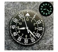 ZONABSQQ 33.8mm Retro Digital Watch Dial with Calendar Window Green Luminous Watch Faces for NH35 NH36 Movement(639-01 Dial 639-06)