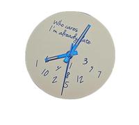 ZONABSQQ Modified Blue Log Hands + Watch Dial Set 28.5mm DIY Watch Faces Fits NH35/4R36 Movement Who Cares Lt's Already Late Accessories(30Blue Hands no Date)