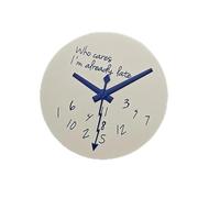 ZONABSQQ Modified Blue Log Hands + Watch Dial Set 28.5mm DIY Watch Faces Fits NH35/4R36 Movement Who Cares Lt's Already Late Accessories(Blue Log dial nodate)