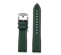 ZONABSQQ Rubber Watchband 18mm 20mm 22mm 24mm Hybrid Color Watch Strap Soft Straps Quick Relea Waterproof Watches(Green Black 1,18mm)