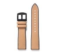 ZONABSQQ Rubber Watchband 18mm 20mm 22mm 24mm Hybrid Color Watch Strap Soft Straps Quick Relea Waterproof Watches(Khaki Black 2,20mm)