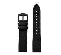 ZONABSQQ Rubber Watchband 18mm 20mm 22mm 24mm Hybrid Color Watch Strap Soft Straps Quick Relea Waterproof Watches(All black 2,22mm)