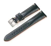 ZONABSQQ Smooth Bright Watch Straps Leather Watch Strap 20mm 22mm Quick Release Business Replacement Men Women Retro Watchbands(Blackish green,20mm)