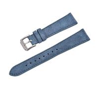 ZONABSQQ Vintage Leather Watch Band 18mm 19mm 20mm 22mm Quick Release Soft Suede Replacement Strap for Men Women Classic Retro Watchband(Light Blue,22mm)
