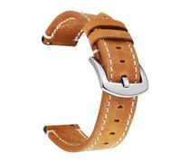 ZONABSQQ Vintage Leather Watch Band Quick Release Spring Bar Retro Strap for Men 20mm 22mm Brown Black(C1,20mm)