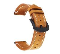ZONABSQQ Vintage Leather Watch Band Quick Release Spring Bar Retro Strap for Men 20mm 22mm Brown Black(C2,20mm)