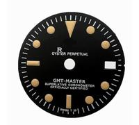 ZONABSQQ Watch Dial 28.5mm Dial for NH34, NH35 Movement GMT Dial Watch Repair Parts(B)