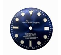 ZONABSQQ Watch Dial 29mm Dial Green Laminus Fits NH35/36 Movement Watch Repair Parts(Dark Blue)