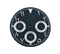 ZONABSQQ Watch Dial with Arabic Numerals 29MM High Quality Dial for VK63 Movement Custom Logo Includes VK63 Dial Tool Kit(B Black)