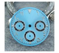 ZONABSQQ Watch Dial with Arabic Numerals 29MM High Quality Dial for VK63 Movement Custom Logo Includes VK63 Dial Tool Kit(F Blue)