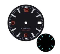 ZONABSQQ Watch Dial with C3 Bgw9 Green Blue Luminous for Nh35 Nh36 Mechanical Movement 007 Case 28.5mm Dial(4)