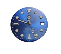 ZONABSQQ Watch Face 29mm Dial Hands Green Bright Green Color Suitable for 8200, 2813, 8205, ST16, 8215 Movement Repair Monitoring Parts(C)