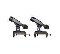 ZONADAH 2 Pack 360° Adjustable Fishing Rod Holders, Side Mount Clamp-On Rod Racks for Kayak Canoe Boat Yacht, Fits Spinning & Baitcasting Reels, Durable ABS Plastic Marine Fishing Accessory
