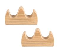 ZONADAH 2 Pcs Calligraphy Brush Holder Rack Brush Pen Stand 2 Slots Bamboo Brush Pen Rest Mountain Shape Chinese Japanese Calligraphy Writing Ink Holder Rest for Beginners