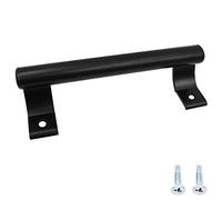 ZONADAH 200mm Aluminium Alloy Sliding Door Handle Black, 165mm Hole Center Pull Handle for Glass Door, Balcony, Bathroom, Closet, Wardrobe, Warehouse, Patio, Garden, Modern Metal Door Grip