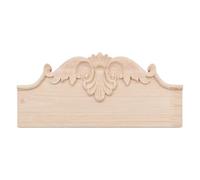 ZONADAH 20x9cm Wood Carved Appliques Onlays Flower Wood Carving Decal Unpainted Disc Onlay Decor Wood Pillars Accessories for Cabinet Doors Bed Furniture Decoration