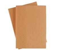 ZONADAH 256 Sheets Notebook A5 Squared Mini Portable Diary Sketchbook Kraft Paper Notebook with Kraft Cover for Office School for Drawing Doodling Writing 2 Books