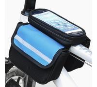 ZONADAH Bicycle Frame Bag Bike Phone Holder Bicycle Frame Front Tube Bag Waterproof Storage Case with Reflective Trim for Bicycle Cycling Accessions