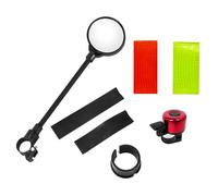 ZONADAH Bike Mirrors Set 360° Rotatable Handlebar Bicycle Wing Mirror Motorbike View Mirror Adjustable Handlebar Mount Long Extension Convex Mirror for Mountain Road Bike