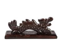 ZONADAH Calligraphy Brush Holder Rack Wood Brush Pen Stand Wooden Brush Pen Rest Dragon Shape Chinese Japanese Calligraphy Writing Ink Holder Rest for Beginners
