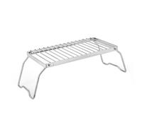 ZONADAH Camping Grill Rack Extended Stainless Steel Foldable Grill Stove Stand Ultralight Campfire Stand Portable Grill Grid for Camping Hiking BBQ Fishing