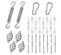 ZONADAH Canopy Sun Shade Sail Hardware Kit 6mm Heavy Duty Shade Sail Hardware Kit for Triangle Rectangle Sun shade Sail Installation Triangle Shade Sails Accessory
