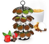 ZONADAH Coffee Capsule Holder 360 Rotating Coffee Pod Rack Coffee Capsule Stands Coffee Pod Carousel Holder Organizer Compatible with 36 Cup Pods