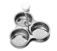 ZONADAH Egg Poachers Three Grid Stainless Steel Cooker Steam Basket for Cooking 3 Poaching Cup Egg Maker Steamer Tool for Breakfast Cooking Kitchen Accessories