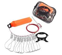 ZONADAH Fish Stringer Kit Fishing Stringer Live Heavy Duty Fish Lock Cable Ropes with 10 Stainless Steel Lock Snaps Fishing Gear Kit Accessory