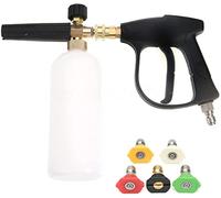 ZONADAH Foam Cannon 3/8 Inch Quick Connector Gun Kit 1L Snow Foam Lance Foam Blaster High Pressure Car Wash Gun Adjustable Jet Wash Quick Release 3000 PSI with 5 Nozzle Tips