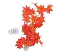 ZONADAH Landscaping Plants Lifelike Reptile Leaves Reptile Plants 87 inche Length Artificial Leaves Hanging Vine Fall Plastic Maple Leaves Habitat Decorations