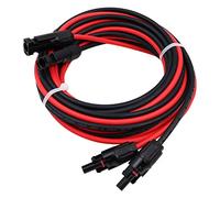 ZONADAH Pair of 5m 4mm2 Single Core Extension Cables with Connectors (Male & Female) for Solar Panels and Solar Systems 5 meters (16 feet) cable with Plug in Both End