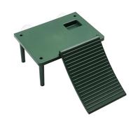 ZONADAH Turtle Floating Island Turtle Basking Platform Turtle Terrace Shelter with Sucker Cup Food Container Drying Stand Turtle Basking Dock for Fish Tank Green