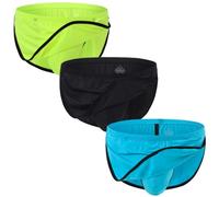 ZONBAILON Mens Sexy Boxer Shorts Big Ball Pouch Trunks Large Split Sides Sleeping Underwear Thongs Support, 3multi 01, M