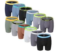 Zonbailon Mens Underwear Boxer Briefs Pack Athletic Breathable Bamboo Big and Tall Cooling Underwear Trunks M L XL XXL 3XL, 12 Pack, 3XL big Tall