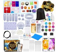 Zoncolor Resin Kits for Beginners, Resin Jewelry Making Kit with Molds Making Supplies - Silicone Casting Tools Set Clear Epoxy Resin for DIY Brithdays Easter Gifts for Adults & Teen