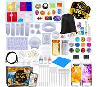 Zoncolor Resin Kits for Beginners, Resin Jewelry Making Kit with Molds Making Supplies - Silicone Casting Tools Set Clear Epoxy Resin for DIY