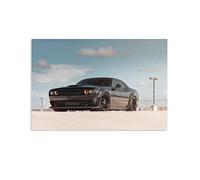 ZONDER Muscle Car Poster for Dodge Challenger SRT Sports Car, Canvas Wall Art, 12x18 inches, Modern Family Decor for Living Room, Bedroom, Office, Bathroom, Kitchen