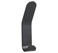 Zone Denmark A-Double Hook, Double Hook, Wall Hook, Coat Hook, Coat Hook (Screws Invisible), 3.5 x 2.5 x 11 cm, Black