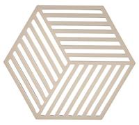 Zone Denmark Hexagon Heat Resistant Silicone Trivet, Practical and Decorative Pot Coasters, Dishwasher Safe, 16 x 14 cm, Desert