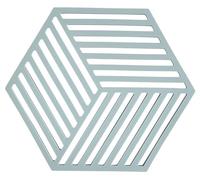 Zone Denmark Hexagon Pot Trivet Heat Resistant, Silicone Trivet, Practical and Decorative Pot Trivets, Dishwasher Safe, 16 x 14 cm, Fog Blue