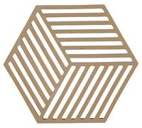 Zone Denmark - Hexagon Silicone Trivet - Modern Geometric Design - Resistant to 250°C - Dishwasher - Dimensions 16 x 14 x 1 cm - Camel