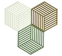 Zone Denmark - Hexagon Trivet 3 Pieces, Green - Green