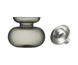 Zone Denmark - Inu Vase / Candlestick, Smoked Grey / Steel - Steel