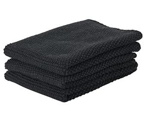 Zone Denmark Knitted Kitchen Cloth, Set of 3Colour: Zone Black