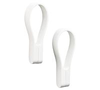 Zone Denmark Loop Towel Clips, Magnetic Towel Holders, Hand Towel & Tea Towel Clips, Towel Clamps for Kitchen & Bathroom, 9 cm, Set of 2, White