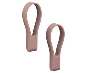 Zone Denmark Loop Towel Clips, Towel Hangers, Magnetic Towel Clips, Clips/Pegs for Hand Towels and Tea Towels, 9 cm, 2 pcs, Peach Red (Red)